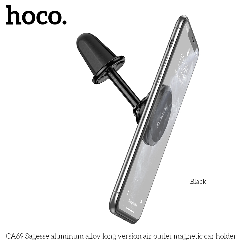 Hoco CA69 Sagesse Aluminum Alloy Long Version Air Outlet Magnetic Car ...